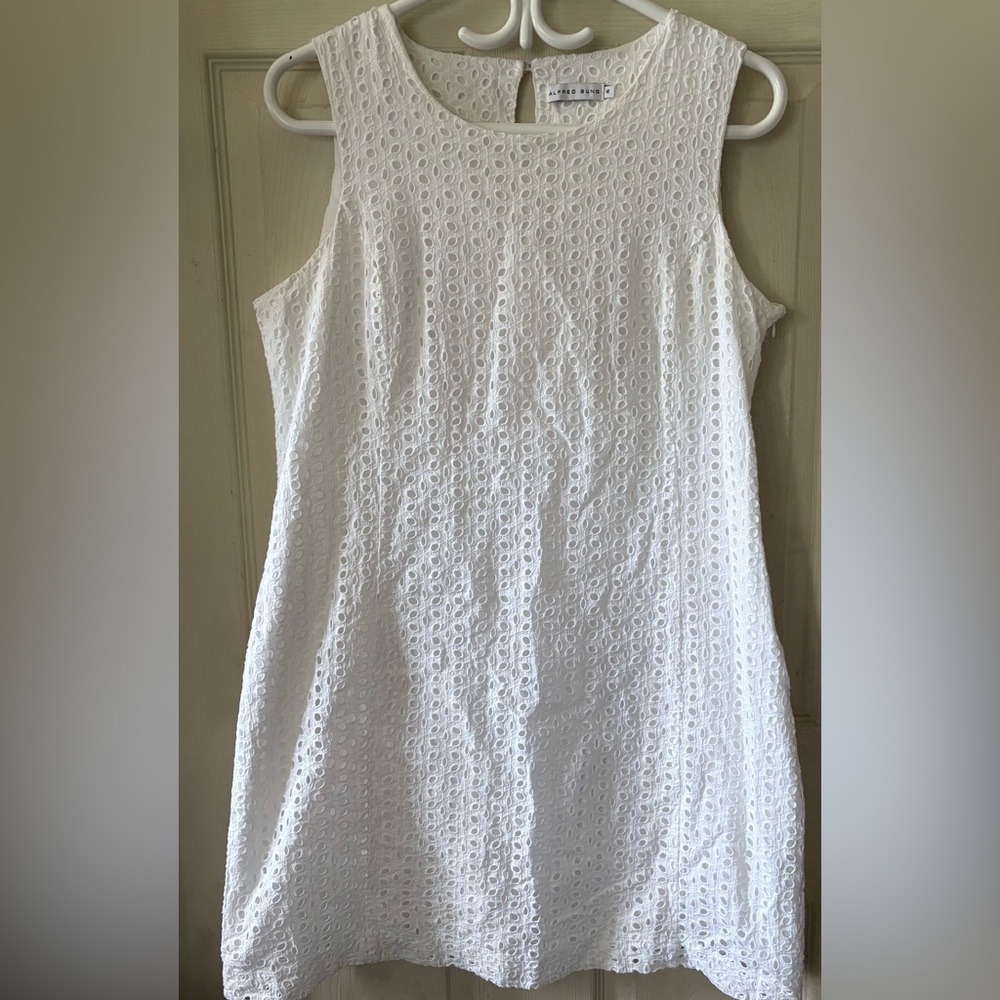 Elegant White Eyelet Dress